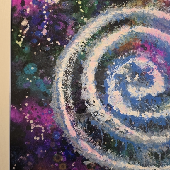 HANDCRAFTED Abstract Painting HANDMADE Artwork HANDPAINTED Wall Art Decor Framed - Picture 7 of 14